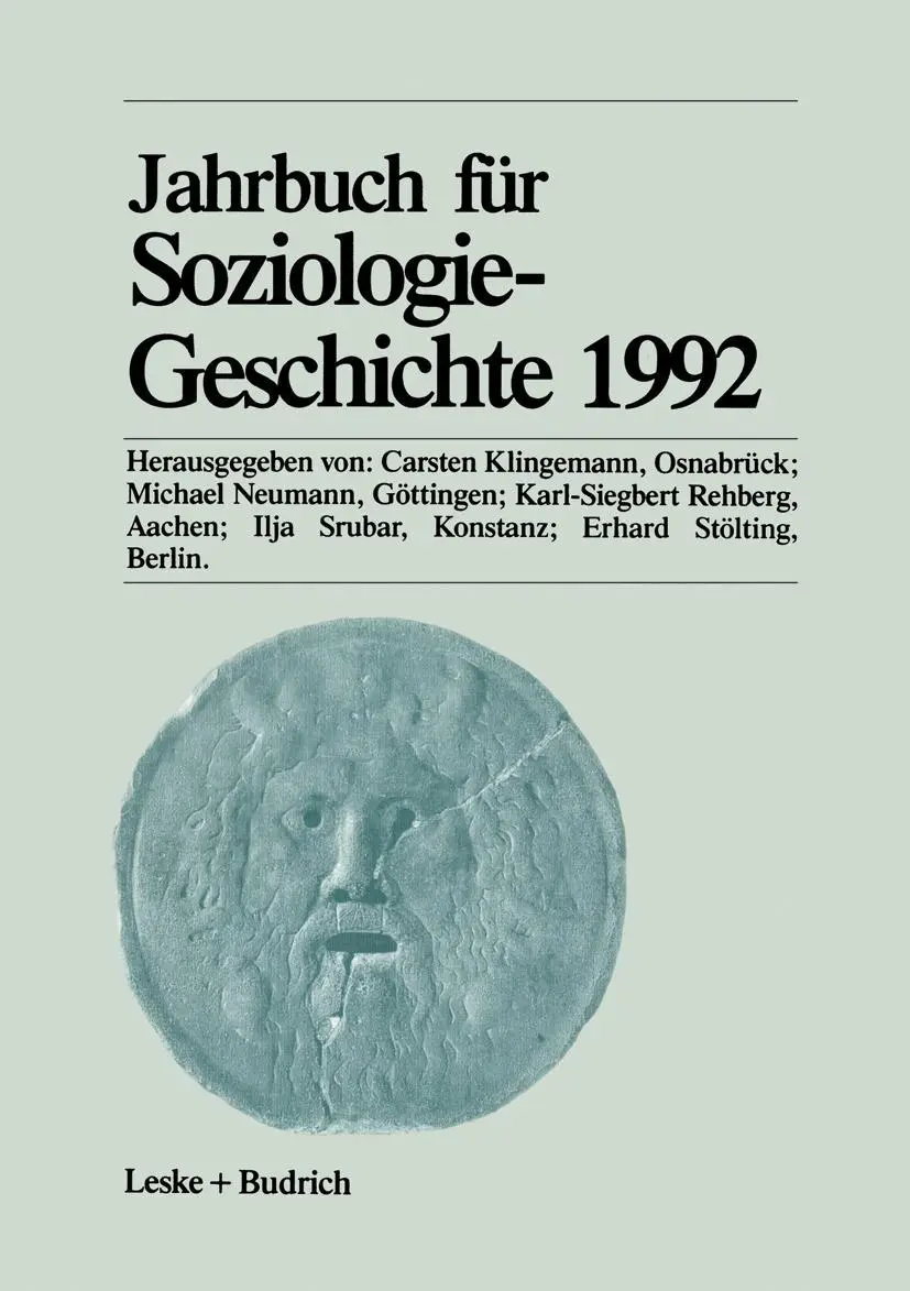 Cover: 9783322960481 | Jahrbuch für Soziologiegeschichte 1992 | Carsten Klingemann (u. a.)