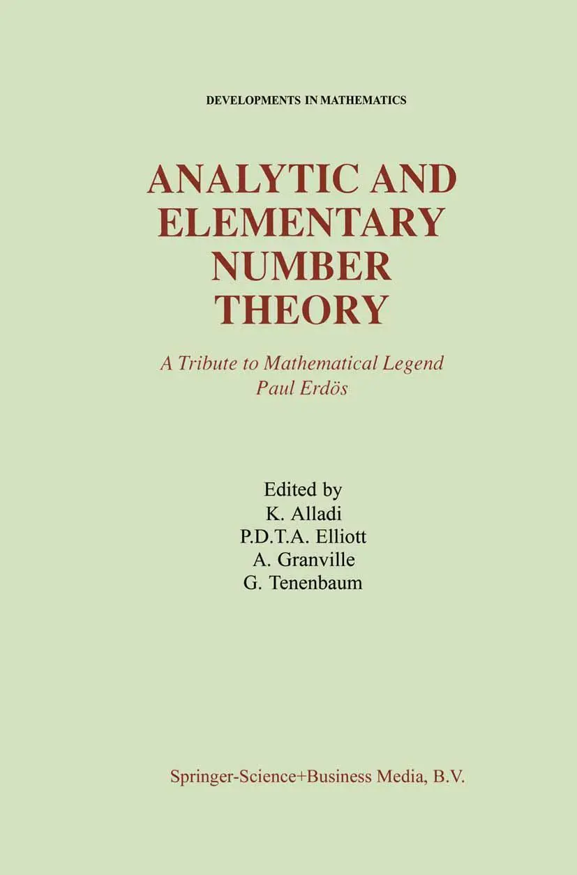 Cover: 9781441950581 | Analytic and Elementary Number Theory | Krishnaswami Alladi (u. a.)
