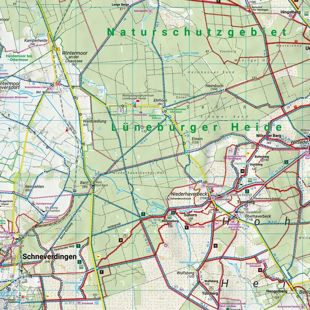 Bild: 9783707920581 | Naturpark Lüneburger Heide, Wander-, Rad- und Freizeitkarte...