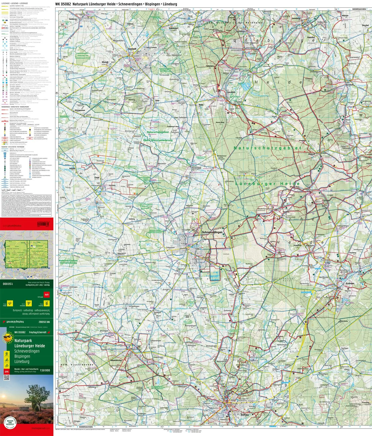 Bild: 9783707920581 | Naturpark Lüneburger Heide, Wander-, Rad- und Freizeitkarte...