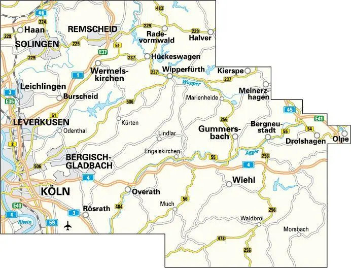 Bild: 9783969900581 | Radwanderkarte BVA Radwandern im Rheinisch-Bergischen und...