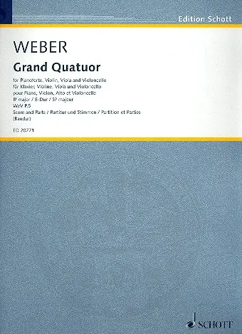 Cover: 9790001170581 | Grand Quatuor B flat major WeV P.5 | Carl Maria von Weber | 2013