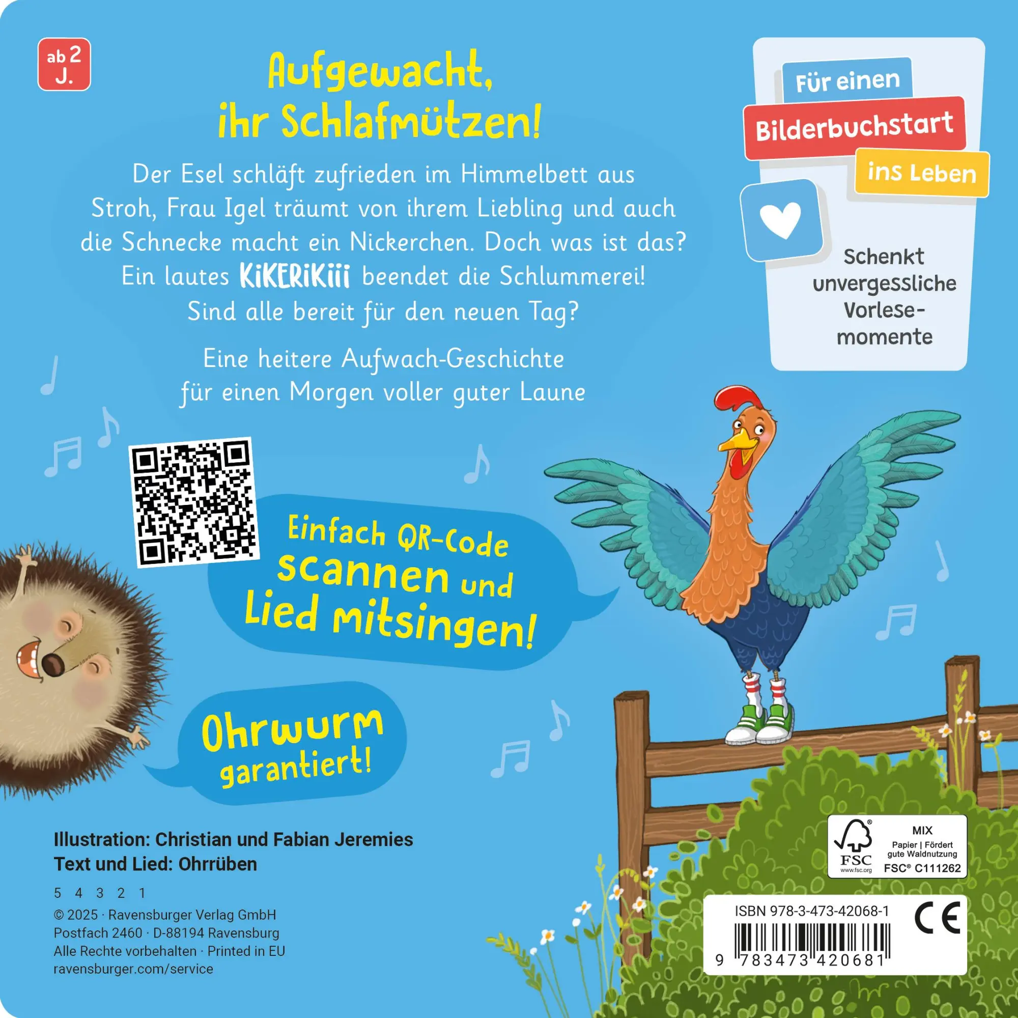 Rückseite: 9783473420681 | Kikeriki! Vorbei ist's mit der Träumerei! | Ohrrüben | Buch | 16 S.