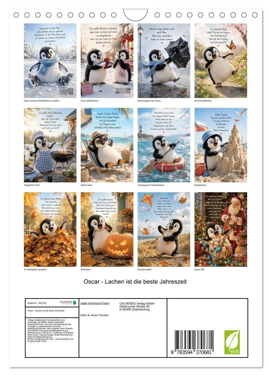 Bild: 9783594370681 | Oscar - Lachen ist die beste Jahreszeit (Wandkalender 2027 DIN A4...