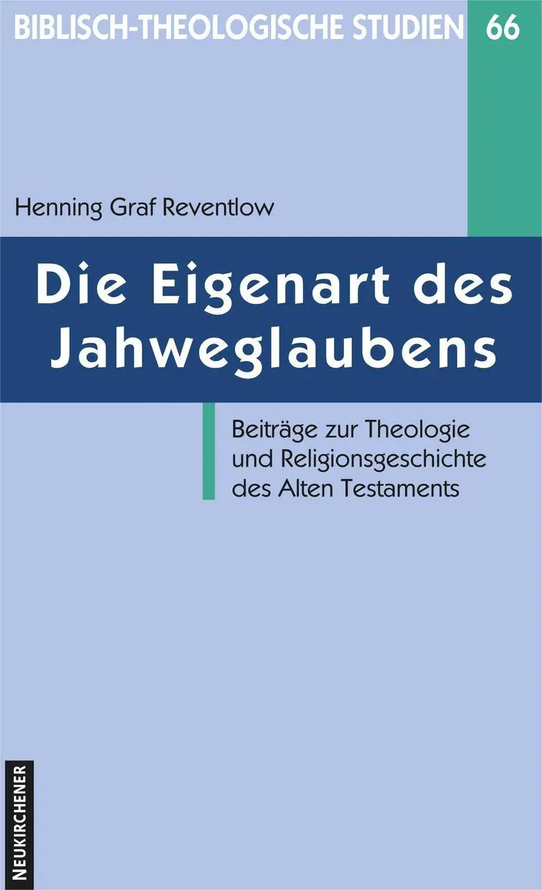 Cover: 9783788720681 | Die Eigenart des Jahweglaubens | Henning Graf Reventlow | Taschenbuch