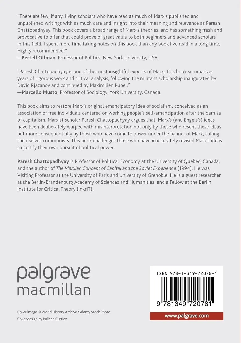 Rückseite: 9781349720781 | Marx's Associated Mode of Production | A Critique of Marxism | Buch
