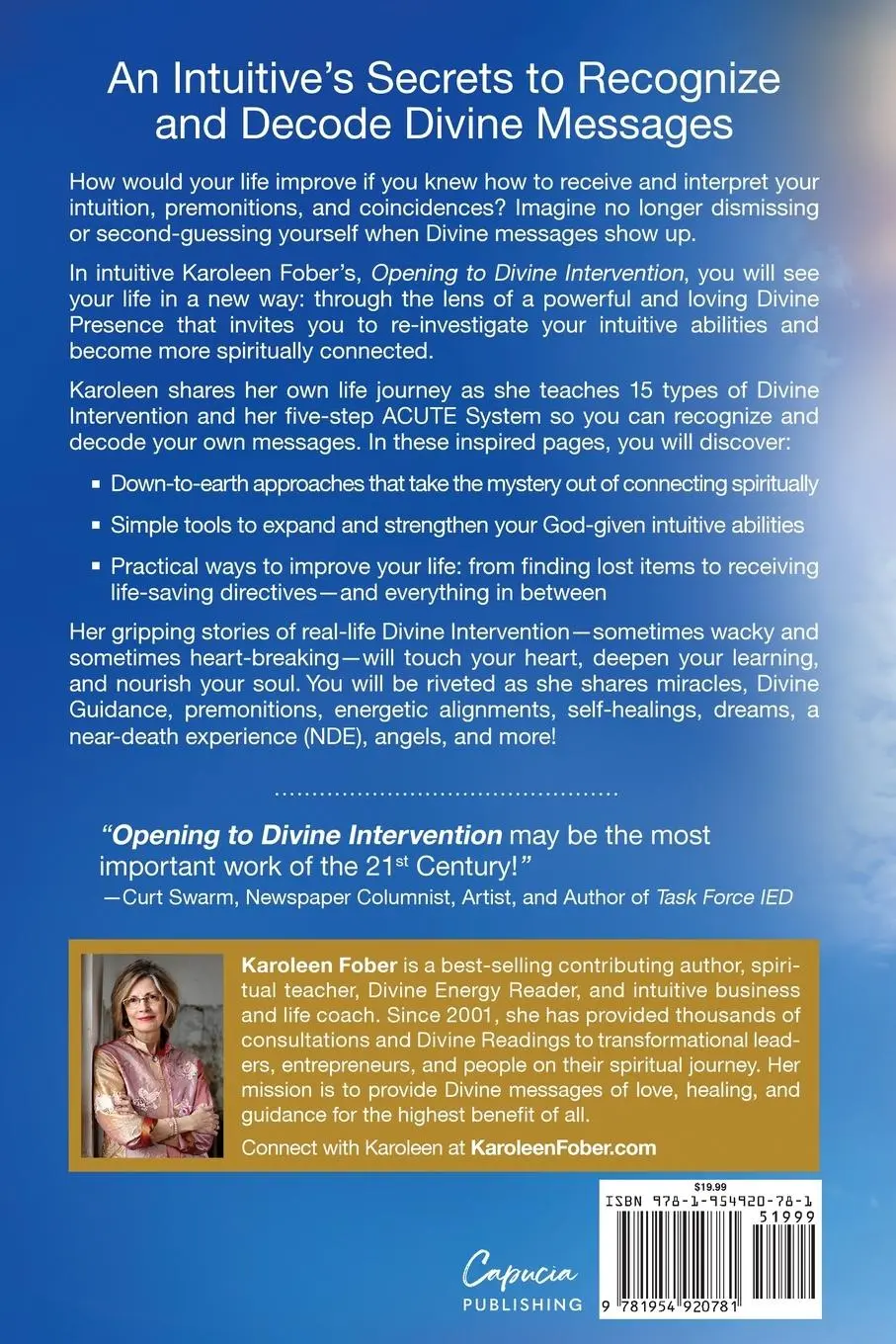 Rückseite: 9781954920781 | Opening to Divine Intervention | Karoleen Fober | Taschenbuch | 2023