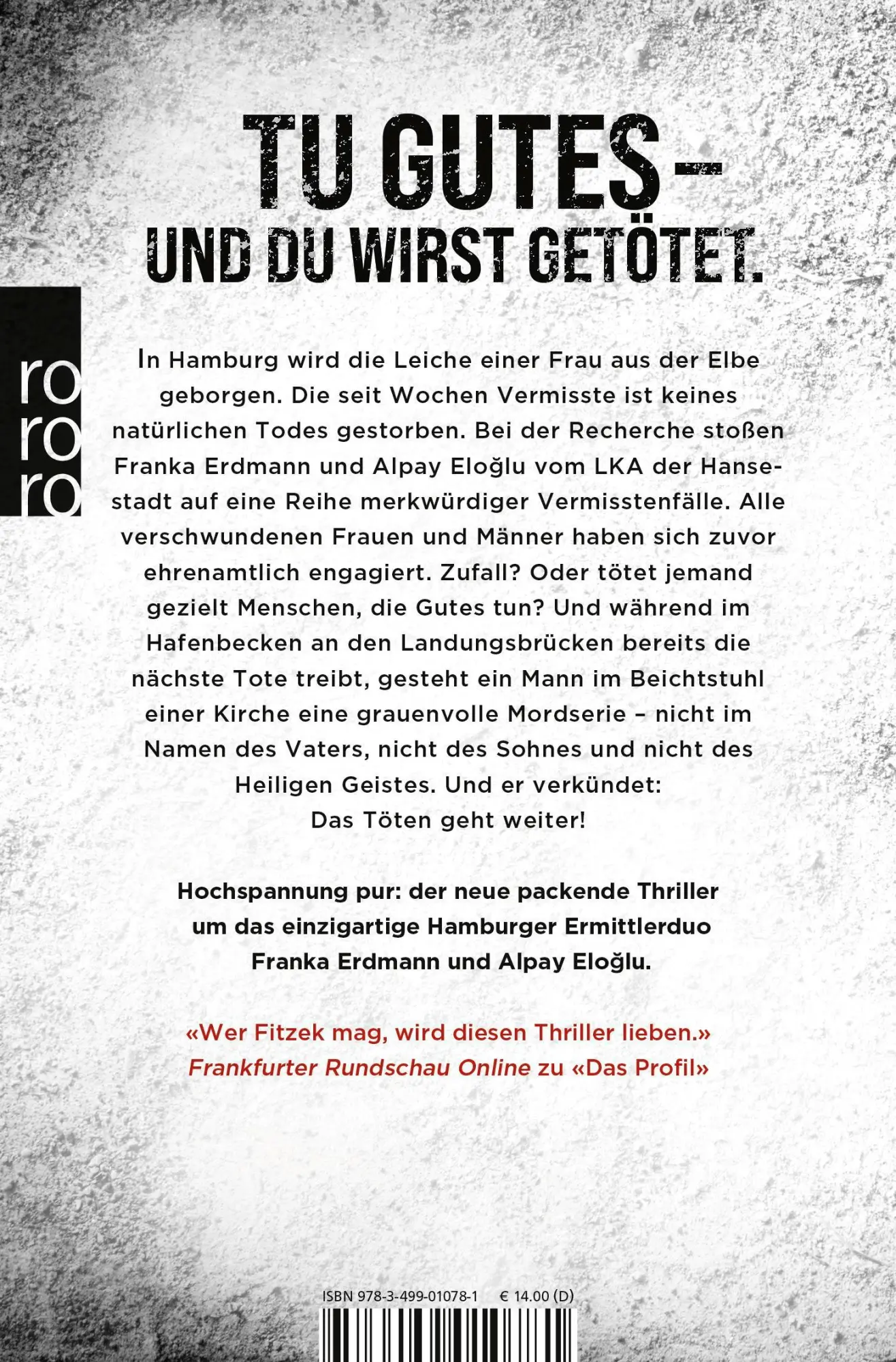 Rückseite: 9783499010781 | Die gute Tat | Hamburg-Thriller | Hubertus Borck | Taschenbuch | 2025