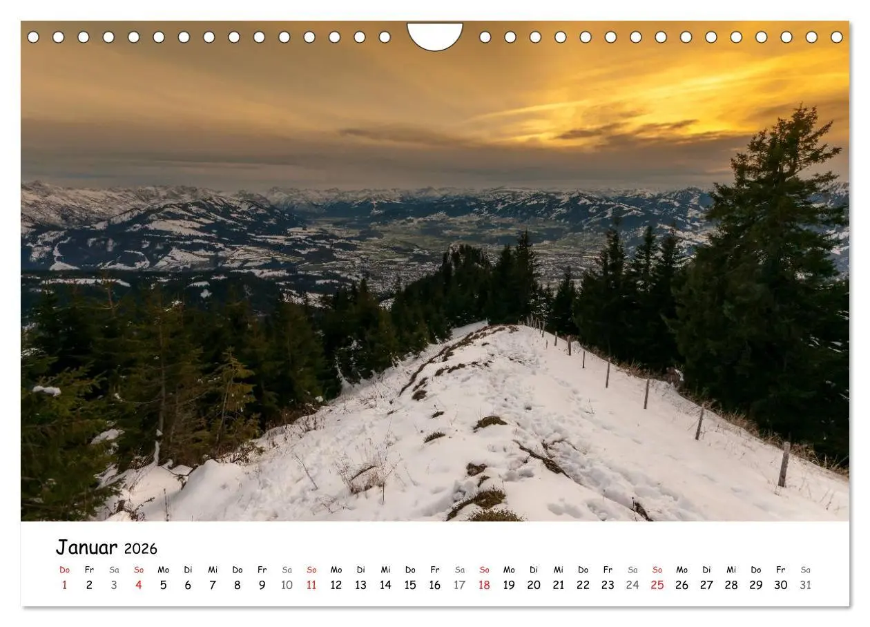 Bild: 9783516140781 | Unterwegs im Allgäu (Wandkalender 2026 DIN A4 quer), CALVENDO...