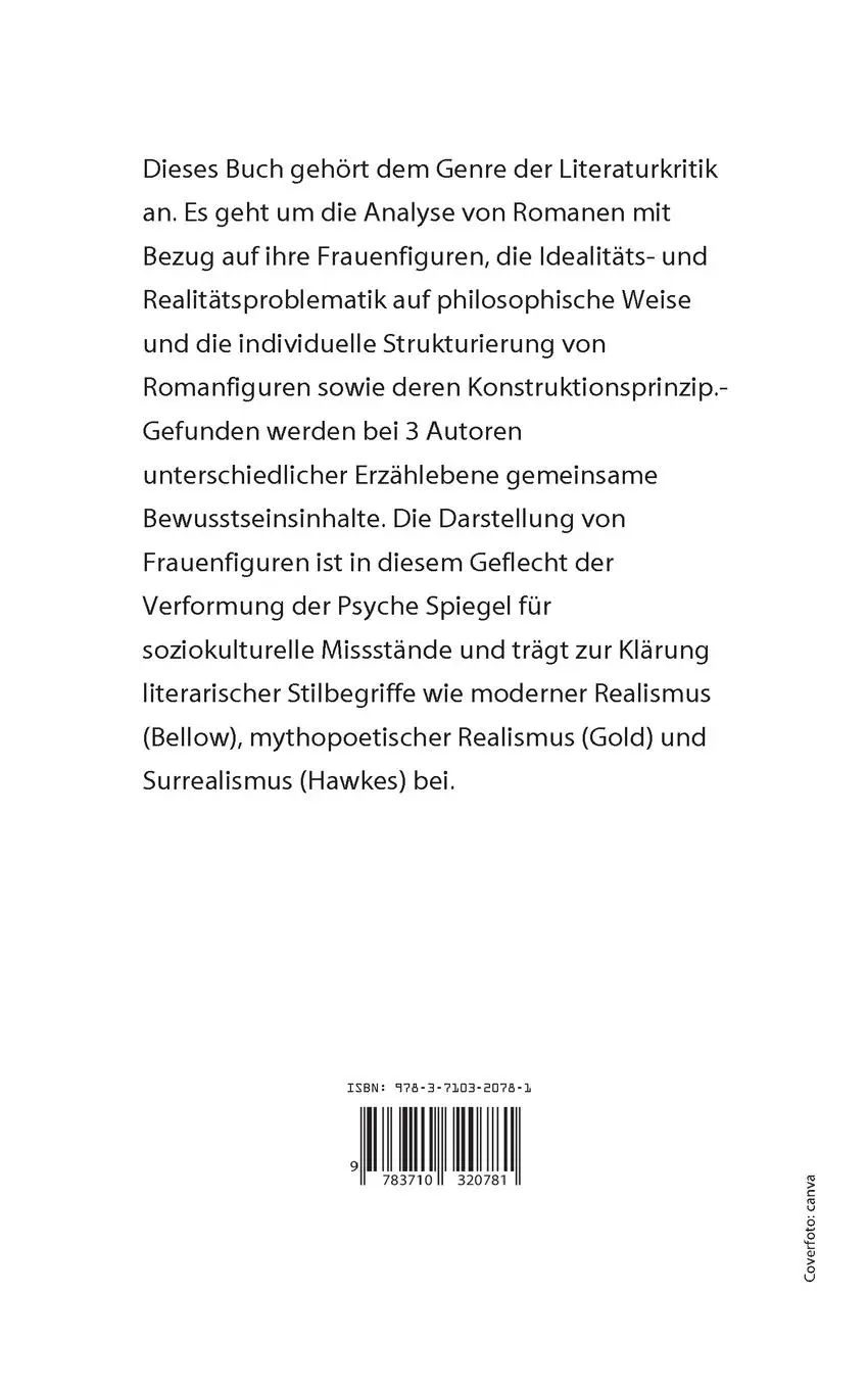 Rückseite: 9783710320781 | Frauenfiguren im modernen amerikanischen Roman | Birgit Erika Kretzer