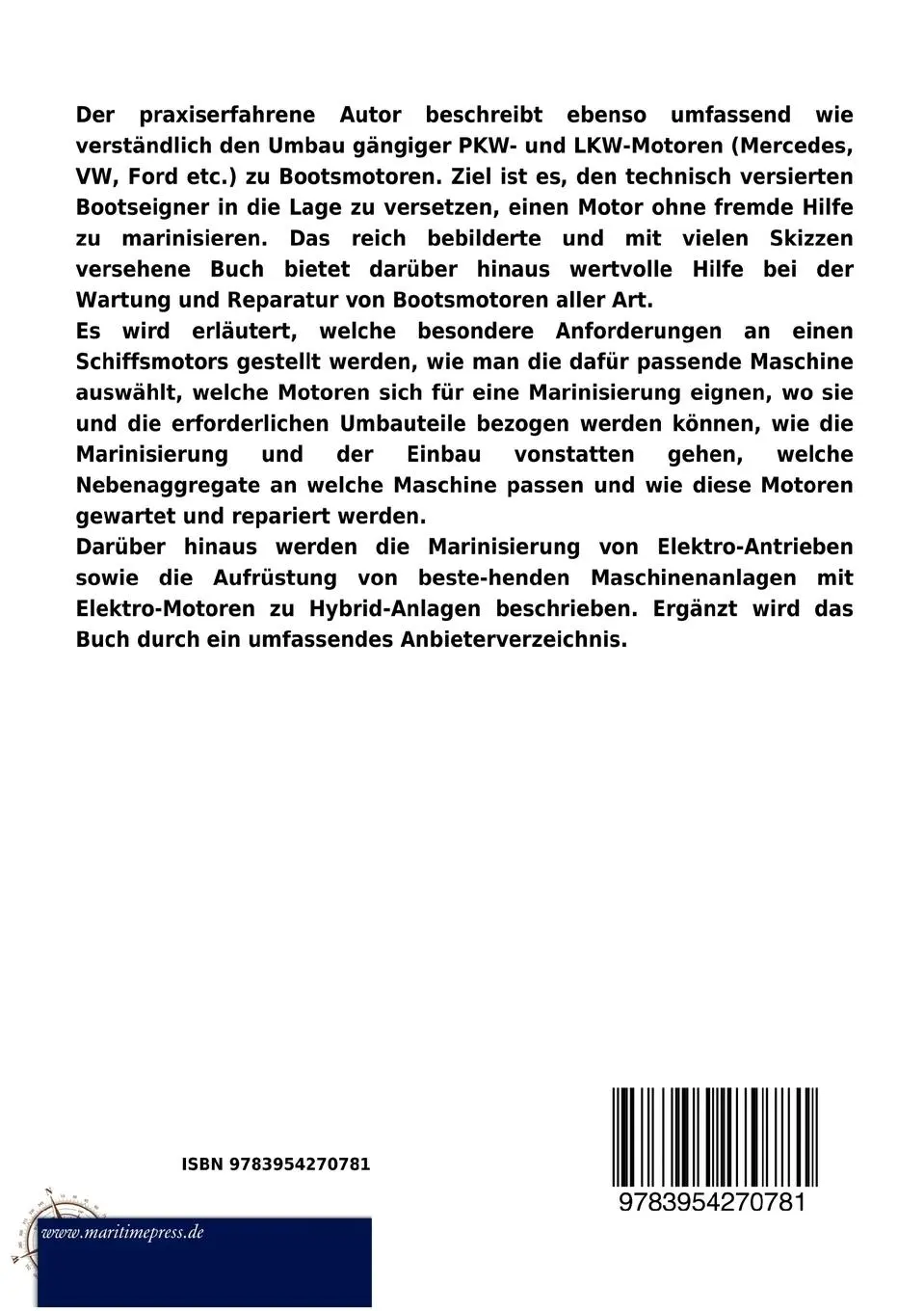 Rückseite: 9783954270781 | Marinisierung | Vom Automotor zum Bootsmotor | Michael Lehmann | Buch