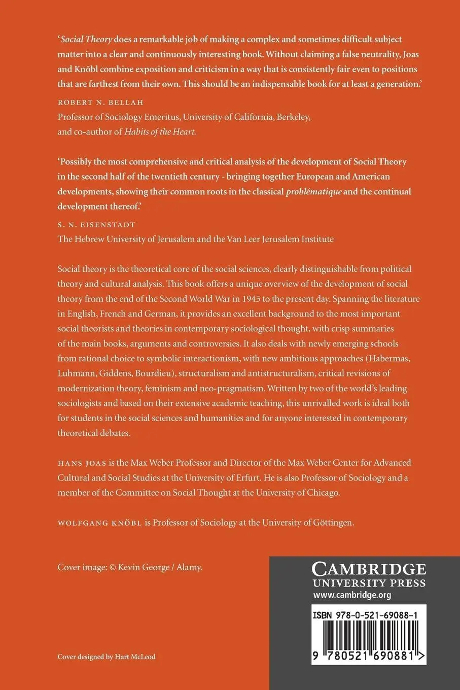 Rückseite: 9780521690881 | Social Theory | Hans Joas (u. a.) | Taschenbuch | Paperback | Englisch