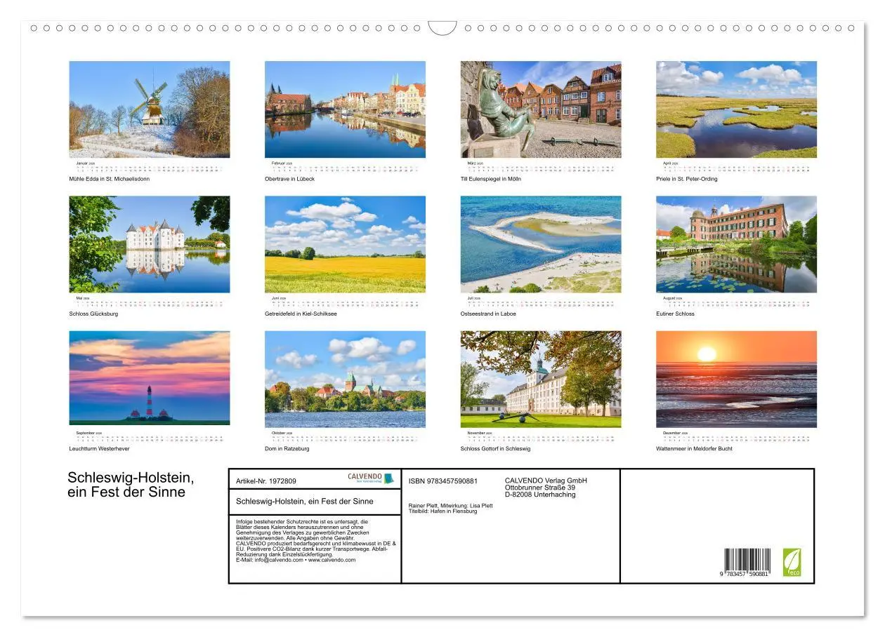 Bild: 9783457590881 | Schleswig-Holstein, ein Fest der Sinne (Wandkalender 2026 DIN A2...