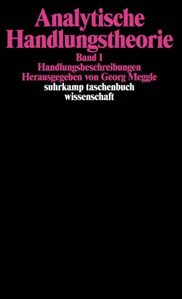 Cover: 9783518280881 | Handlungsbeschreibungen. Analytische Handlungstheorie. Band 1 | Meggle