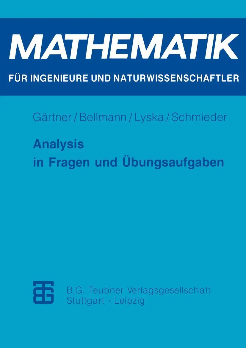Cover: 9783815420881 | Analysis in Fragen und Übungsaufgaben | Karl-Heinz Gärtner (u. a.)