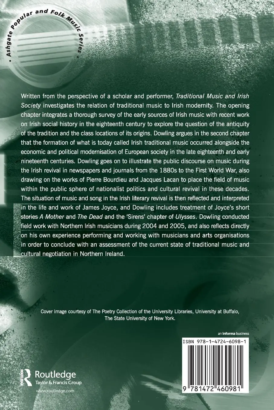 Rückseite: 9781472460981 | Traditional Music and Irish Society | Historical Perspectives | Buch
