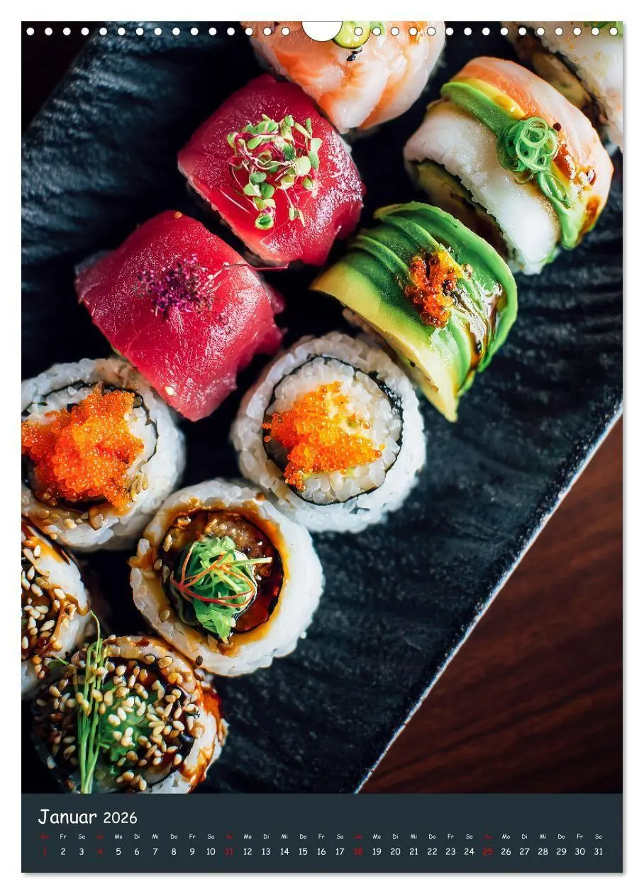 Bild: 9783516670981 | Sushi Kalender - Japanisches Essen für Sushi Liebhaber...
