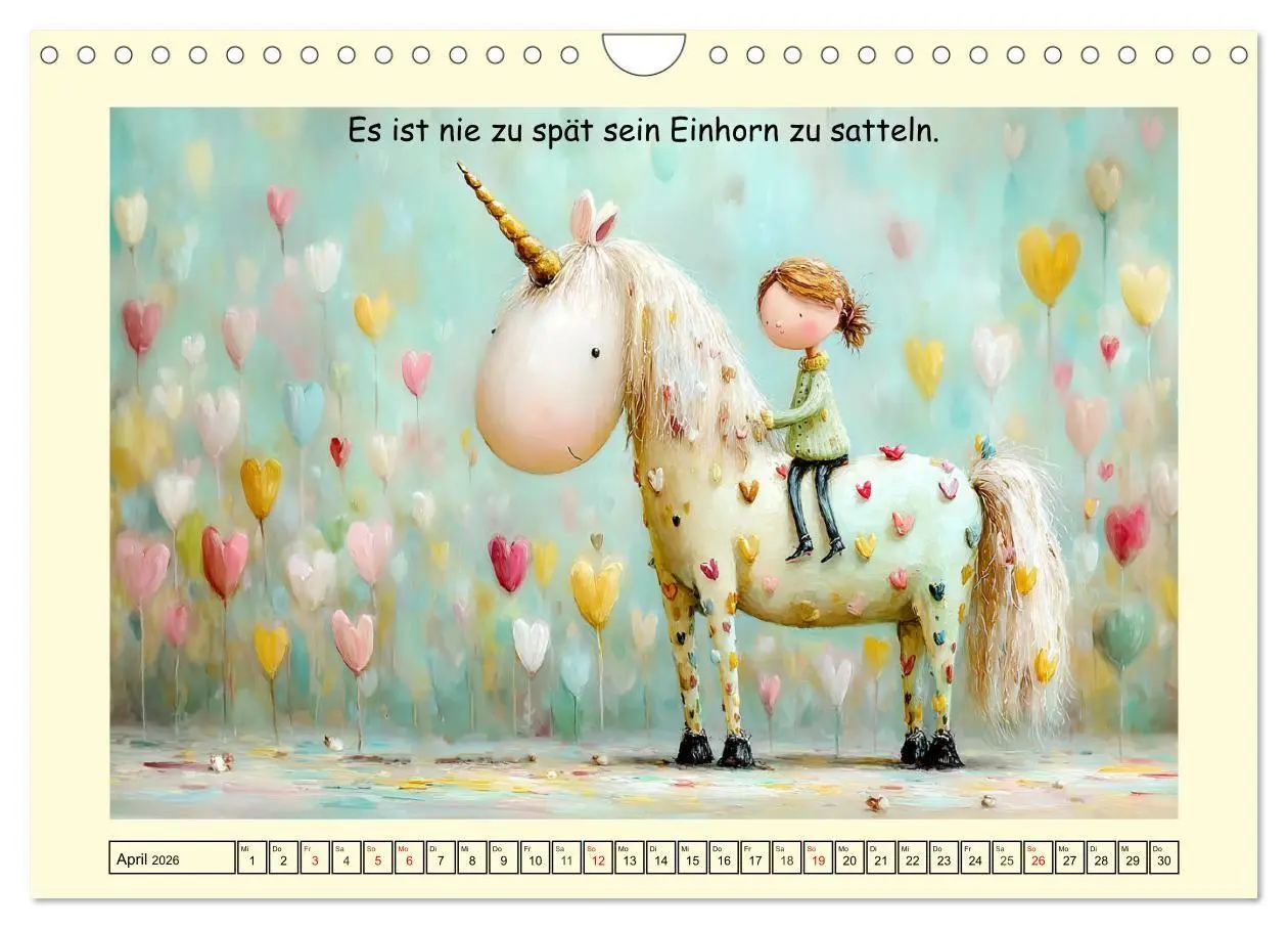 Bild: 9783516740981 | Einhornzauber. Liebliche Unicorn-Weisheiten (Wandkalender 2026 DIN...