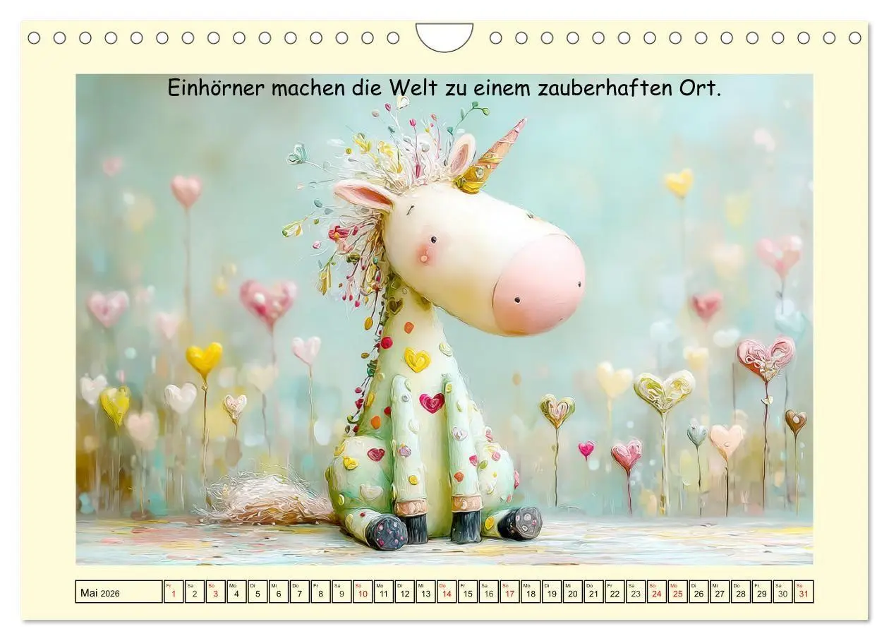 Bild: 9783516740981 | Einhornzauber. Liebliche Unicorn-Weisheiten (Wandkalender 2026 DIN...
