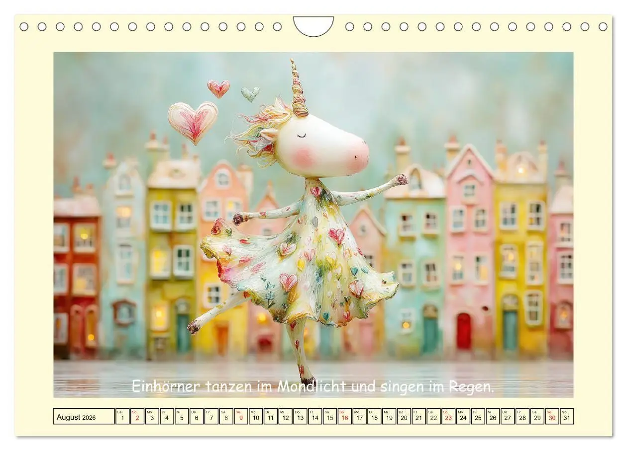 Bild: 9783516740981 | Einhornzauber. Liebliche Unicorn-Weisheiten (Wandkalender 2026 DIN...