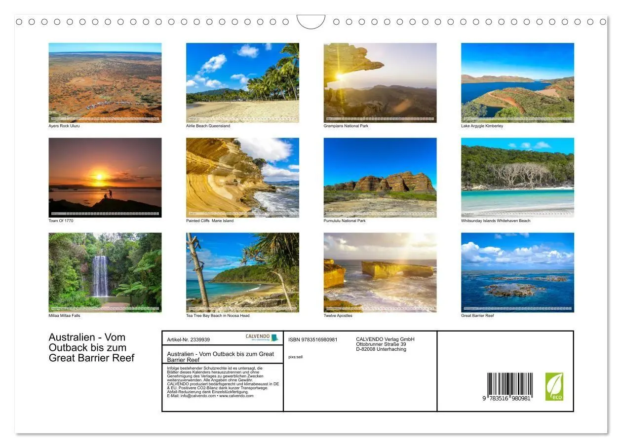 Bild: 9783516980981 | Australien - Vom Outback bis zum Great Barrier Reef (Wandkalender...