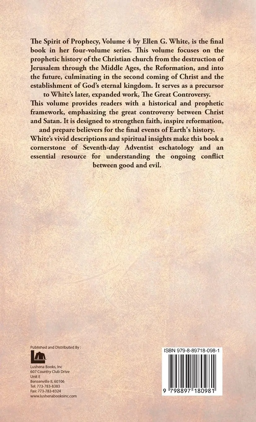 Rückseite: 9798897180981 | The Spirit of Prophecy Vol 4 | Ellen G. White | Buch | Englisch | 2025