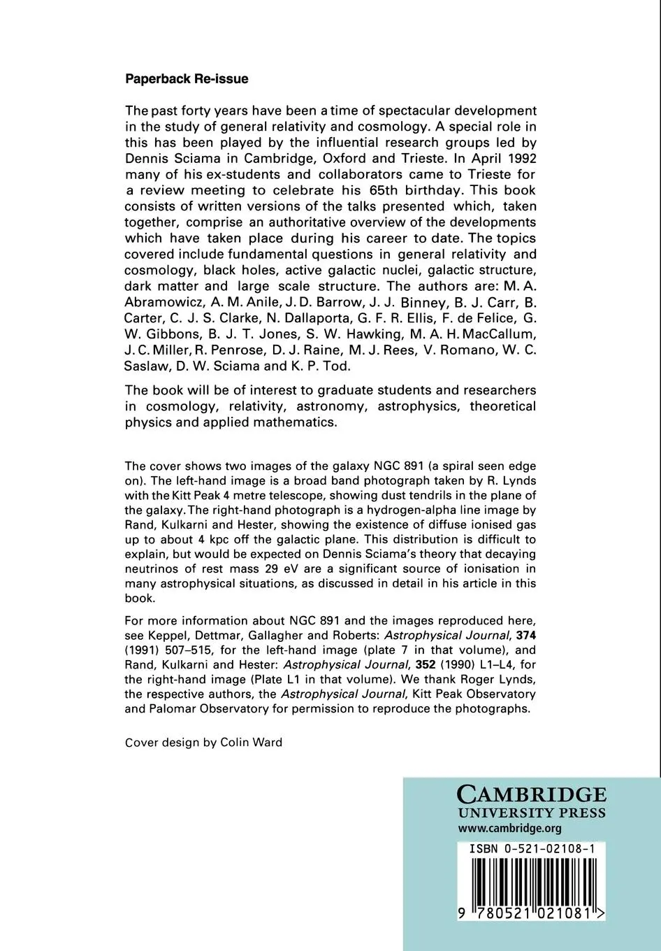 Rückseite: 9780521021081 | The Renaissance of General Relativity and Cosmology | Ellis (u. a.)