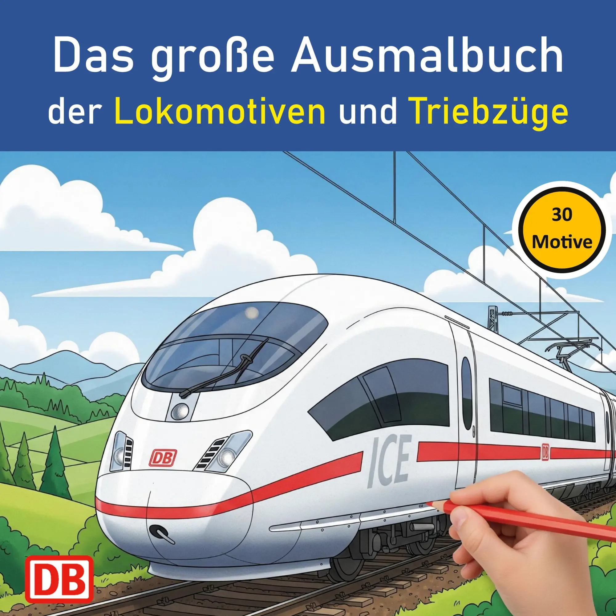 Cover: 9783819281181 | Das große Ausmalbuch der Lokomotiven und Triebzüge | 30 Malvorlagen