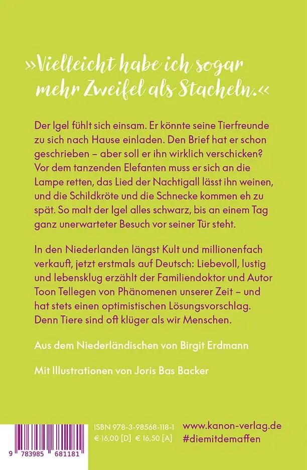 Rückseite: 9783985681181 | Die Sehnsucht des Igels | Toon Tellegen | Buch | 140 S. | Deutsch