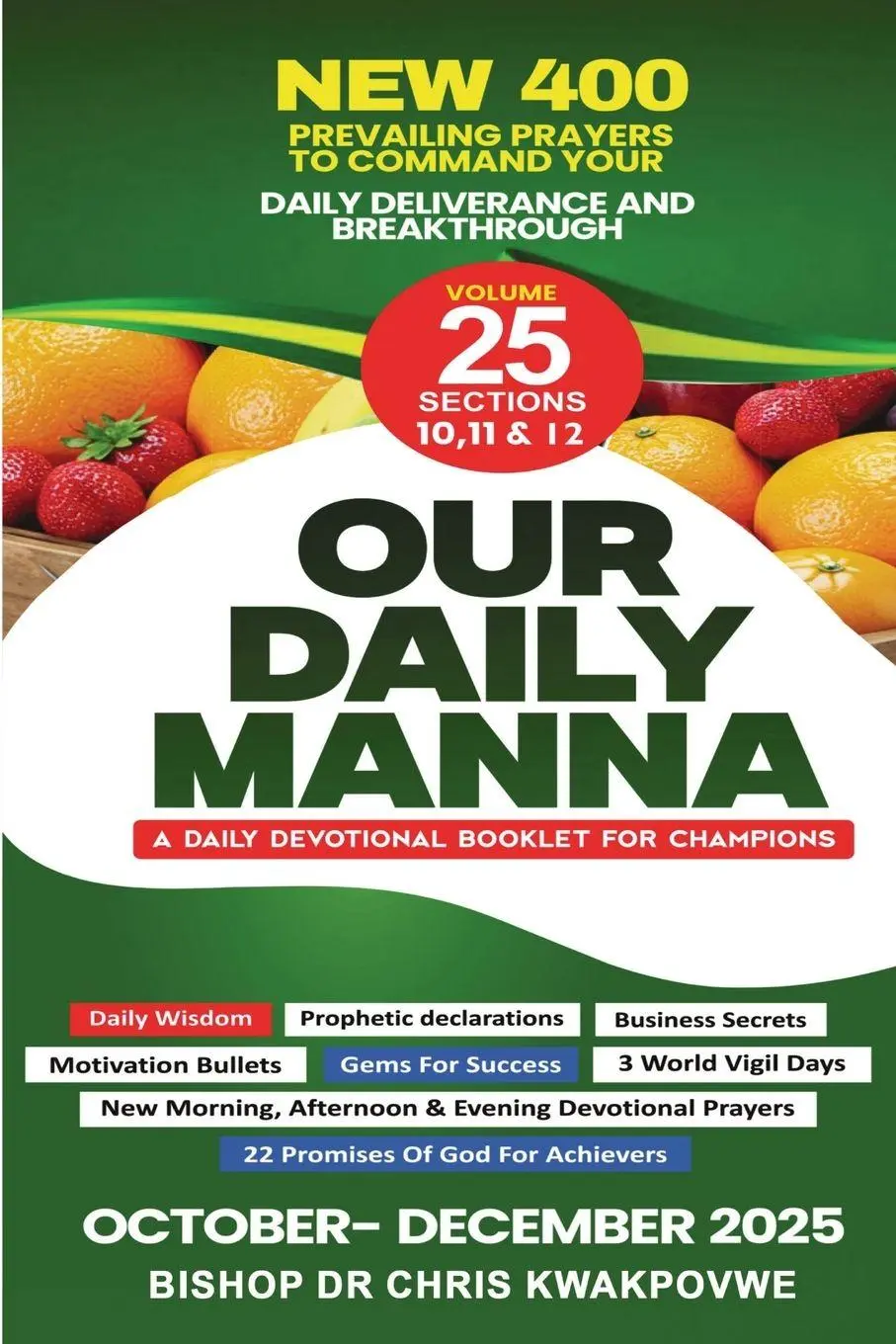 Cover: 9789786921181 | Our Daily Manna | October to December 2025 | Bishop Chris Kwakpovwe