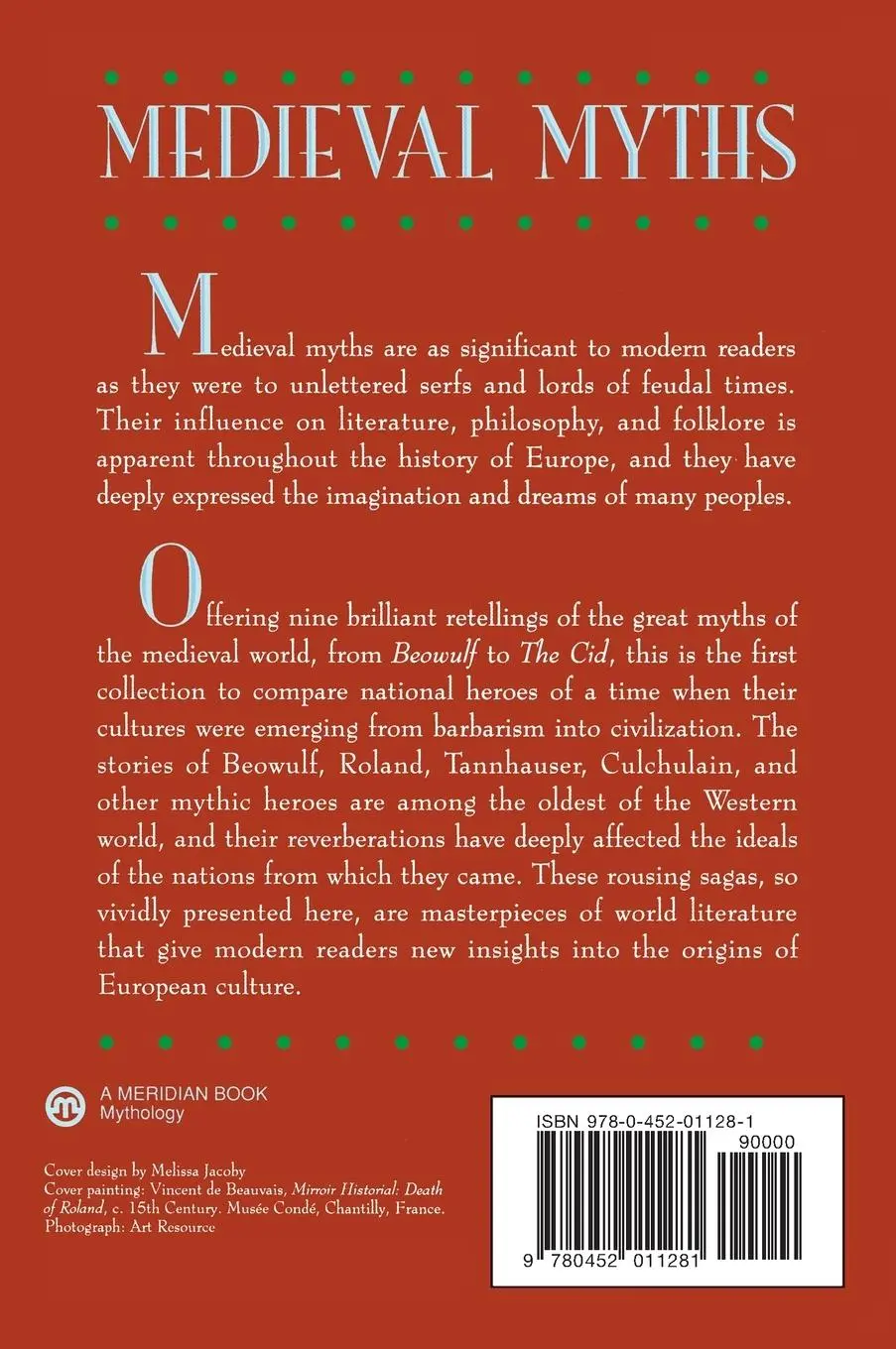 Rückseite: 9780452011281 | The Medieval Myths | Norma Lorre Goodrich | Taschenbuch | Englisch