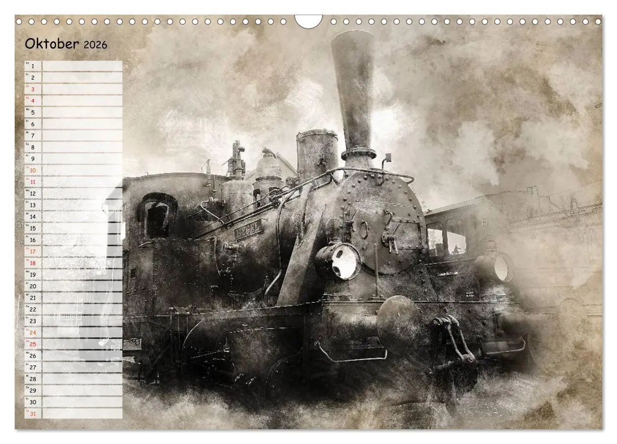 Bild: 9783457901281 | Dampflok Impressionen (Wandkalender 2026 DIN A3 quer), CALVENDO...