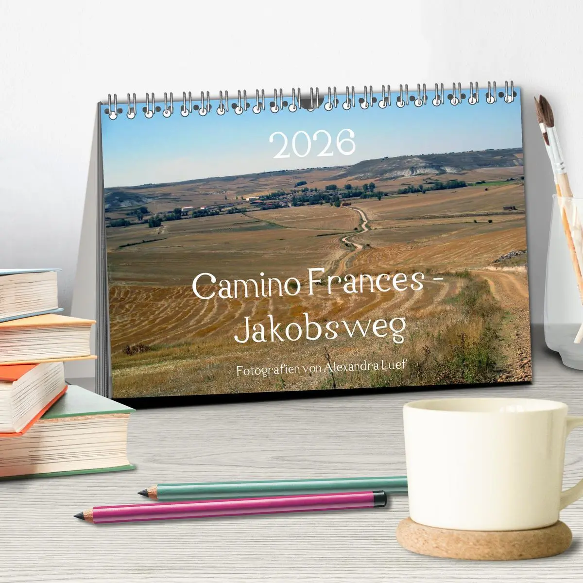Bild: 9783516091281 | Camino Frances - Jakobsweg (Tischkalender 2026 DIN A5 quer),...