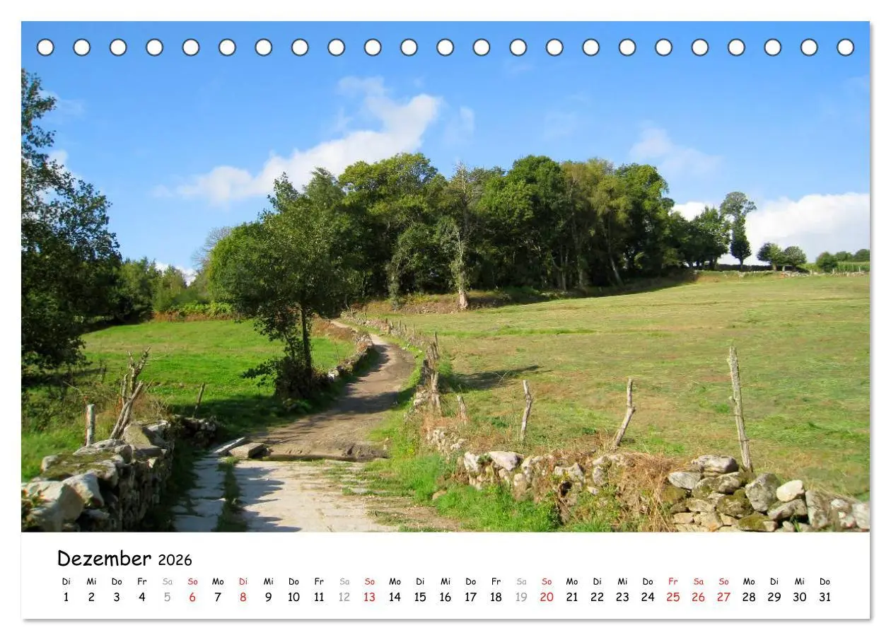 Bild: 9783516091281 | Camino Frances - Jakobsweg (Tischkalender 2026 DIN A5 quer),...