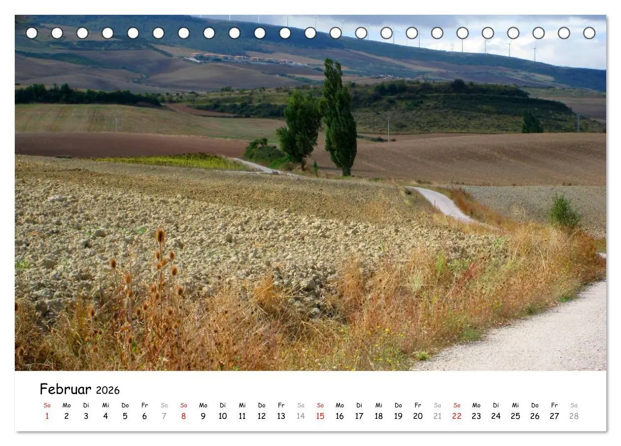 Bild: 9783516091281 | Camino Frances - Jakobsweg (Tischkalender 2026 DIN A5 quer),...