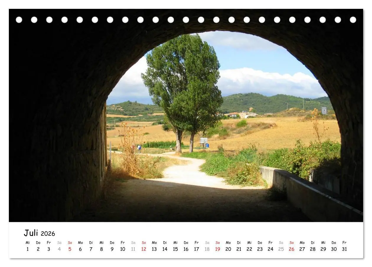 Bild: 9783516091281 | Camino Frances - Jakobsweg (Tischkalender 2026 DIN A5 quer),...