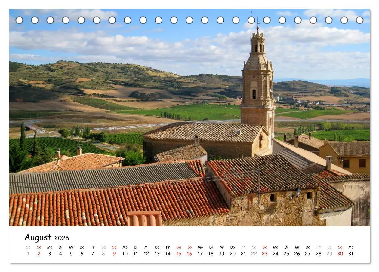 Bild: 9783516091281 | Camino Frances - Jakobsweg (Tischkalender 2026 DIN A5 quer),...