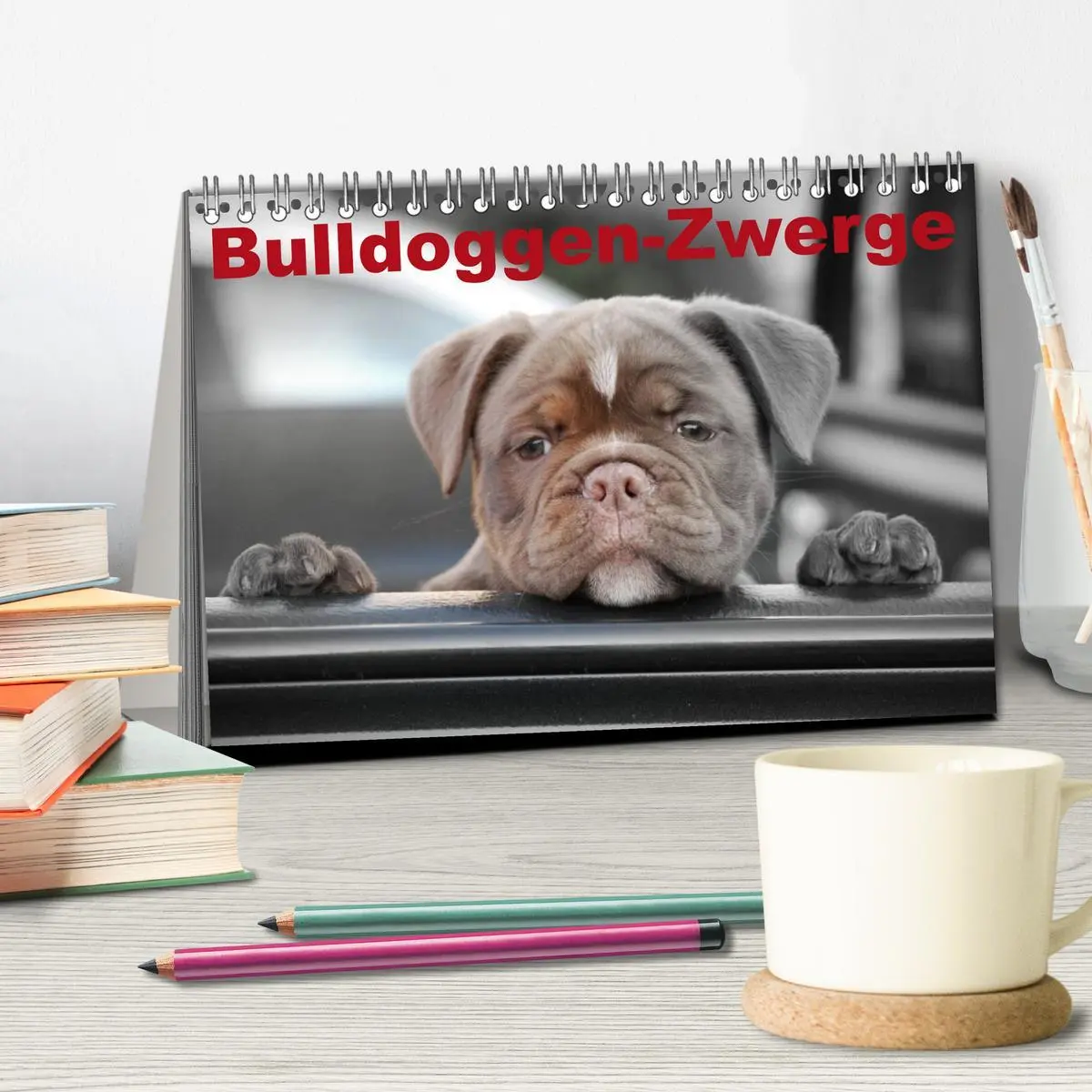 Bild: 9783516161281 | Bulldoggen-Zwerge (Tischkalender 2026 DIN A5 quer), CALVENDO...