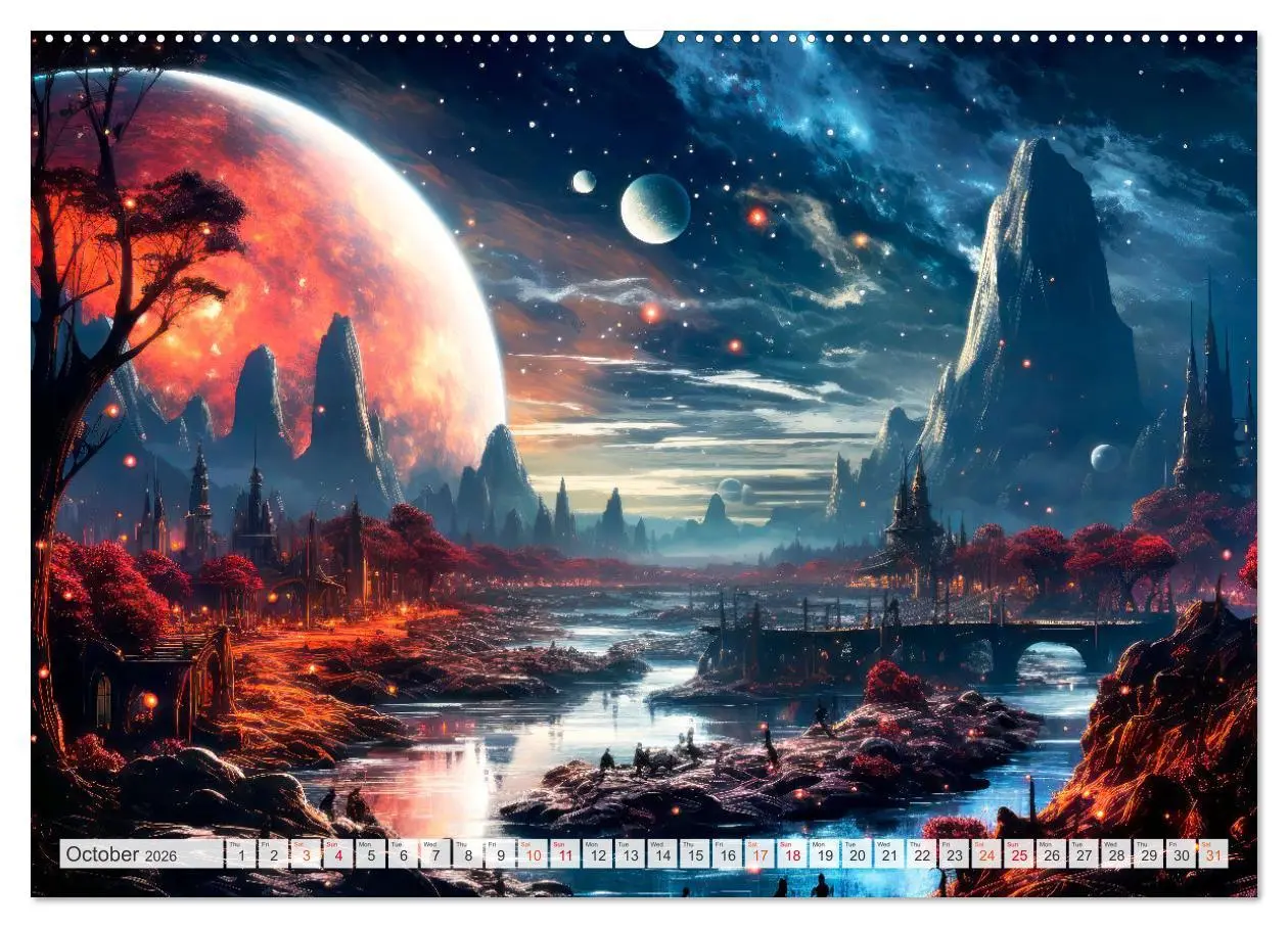 Bild: 9783516541281 | SCIENCE FICTION Life on distant planets (Wall Calendar 2026 DIN A2...