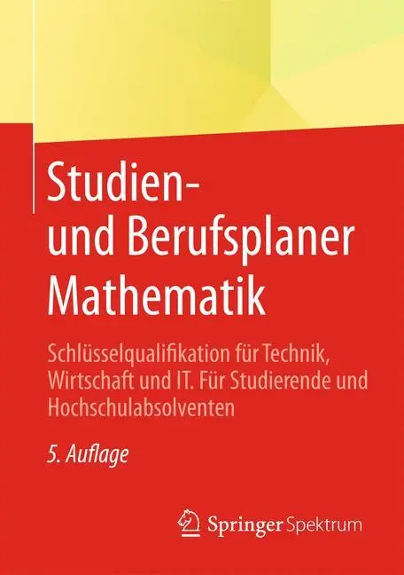 Cover: 9783658041281 | Studien- und Berufsplaner Mathematik | Springer Fachmedien Wiesbaden