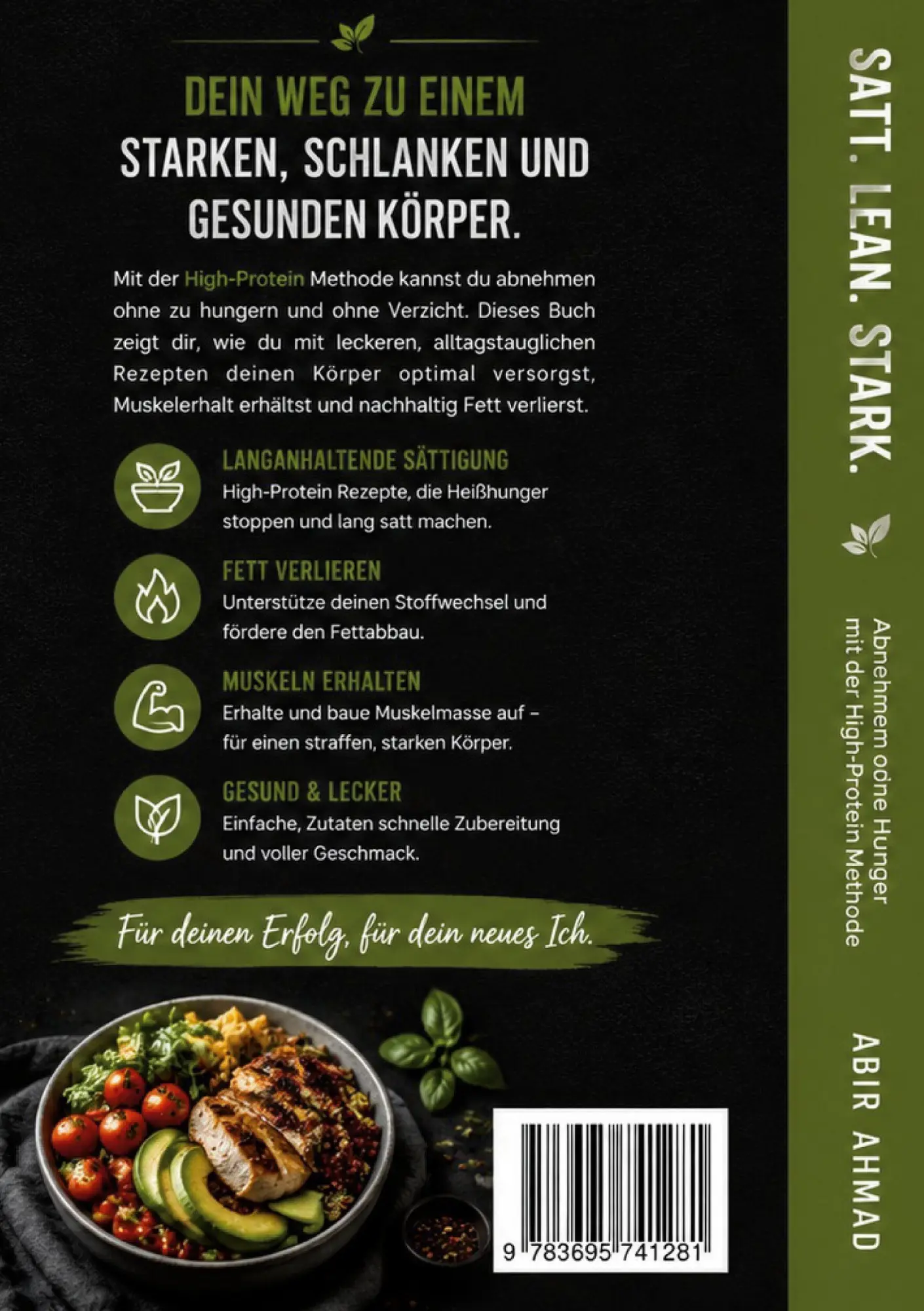 Rückseite: 9783695741281 | Satt. Lean. Stark. | Abnehmen ohne Hunger mit der High-Protein Methode