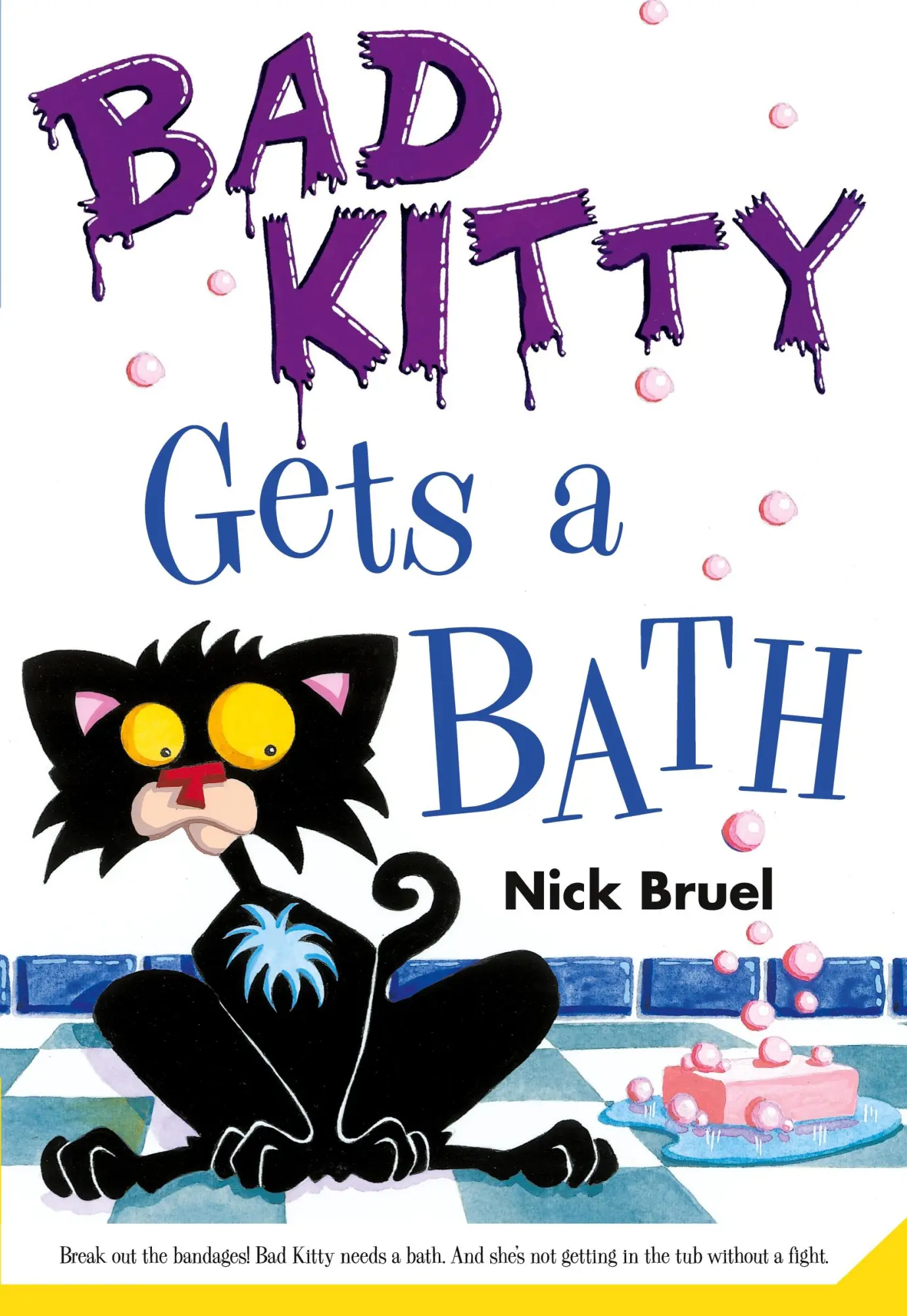 Cover: 9780312581381 | Bad Kitty Gets a Bath (paperback black-and-white edition) | Nick Bruel