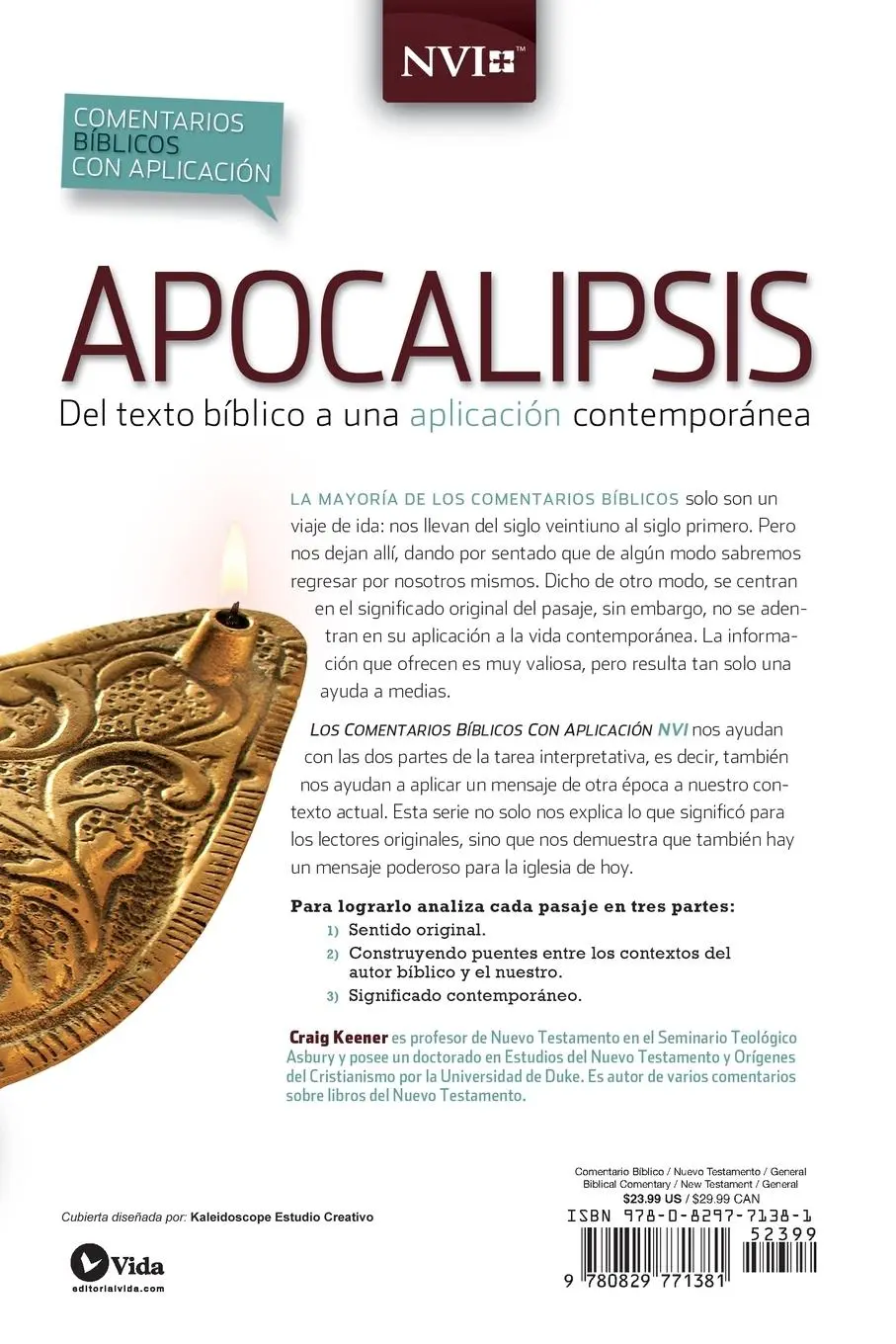 Rückseite: 9780829771381 | Comentario bíblico con aplicacion NVI Apocalipsis | Craig S. Keener