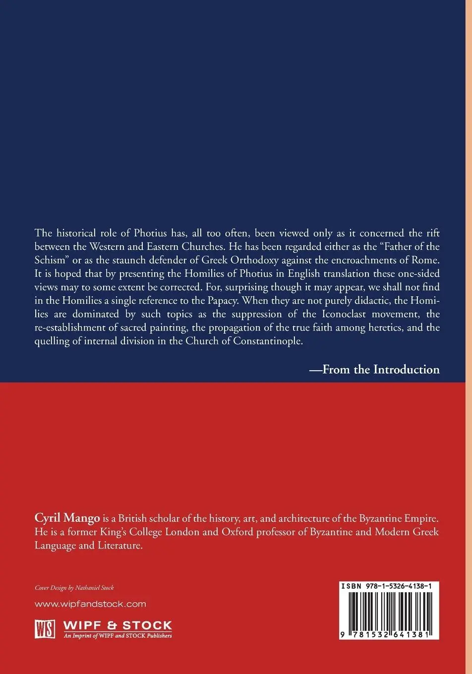 Rückseite: 9781532641381 | The Homilies of Photius, Patriarch of Constantinople | Cyril Mango