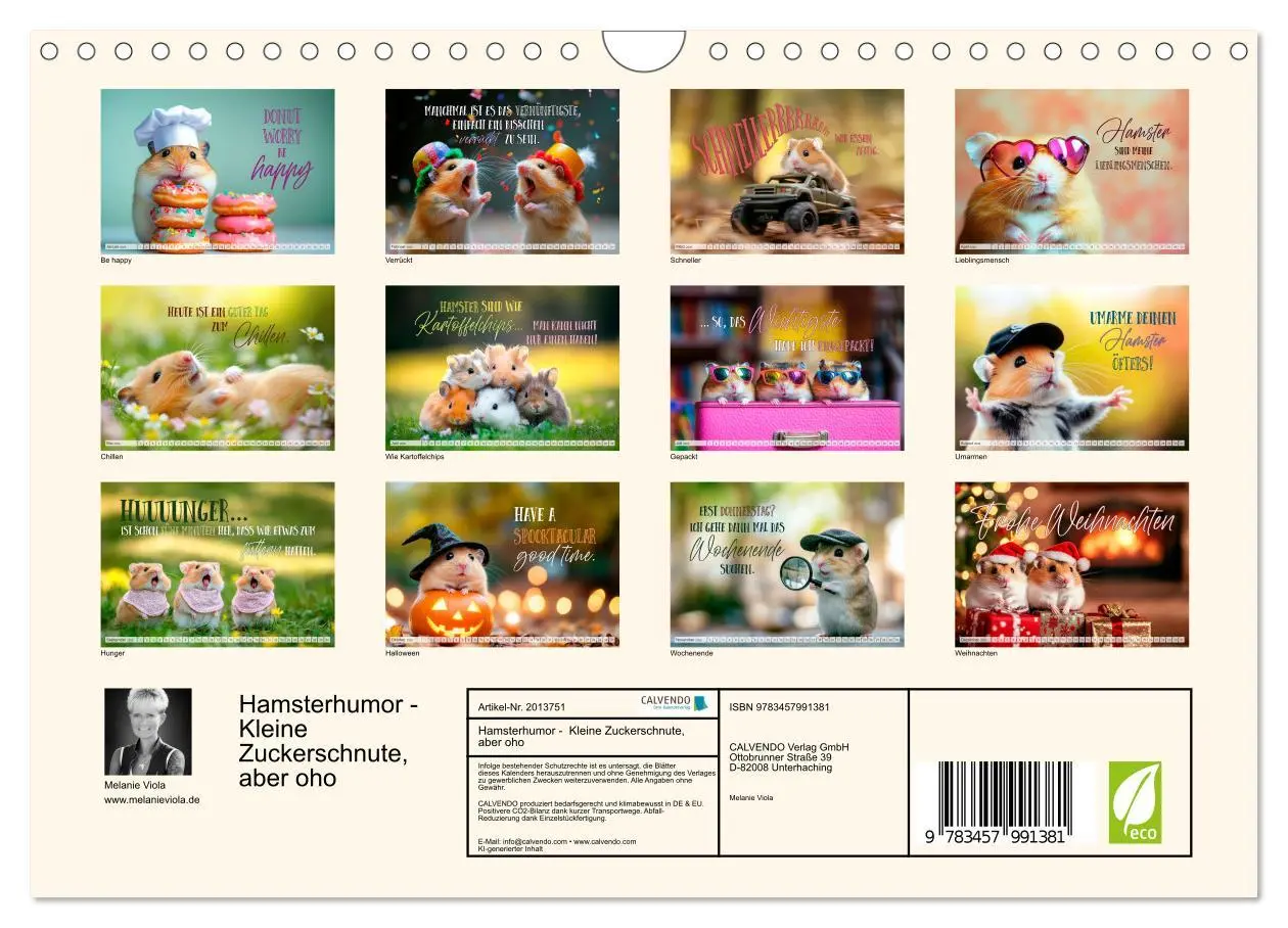 Bild: 9783457991381 | Hamsterhumor - Kleine Zuckerschnute, aber oho (Wandkalender 2026...