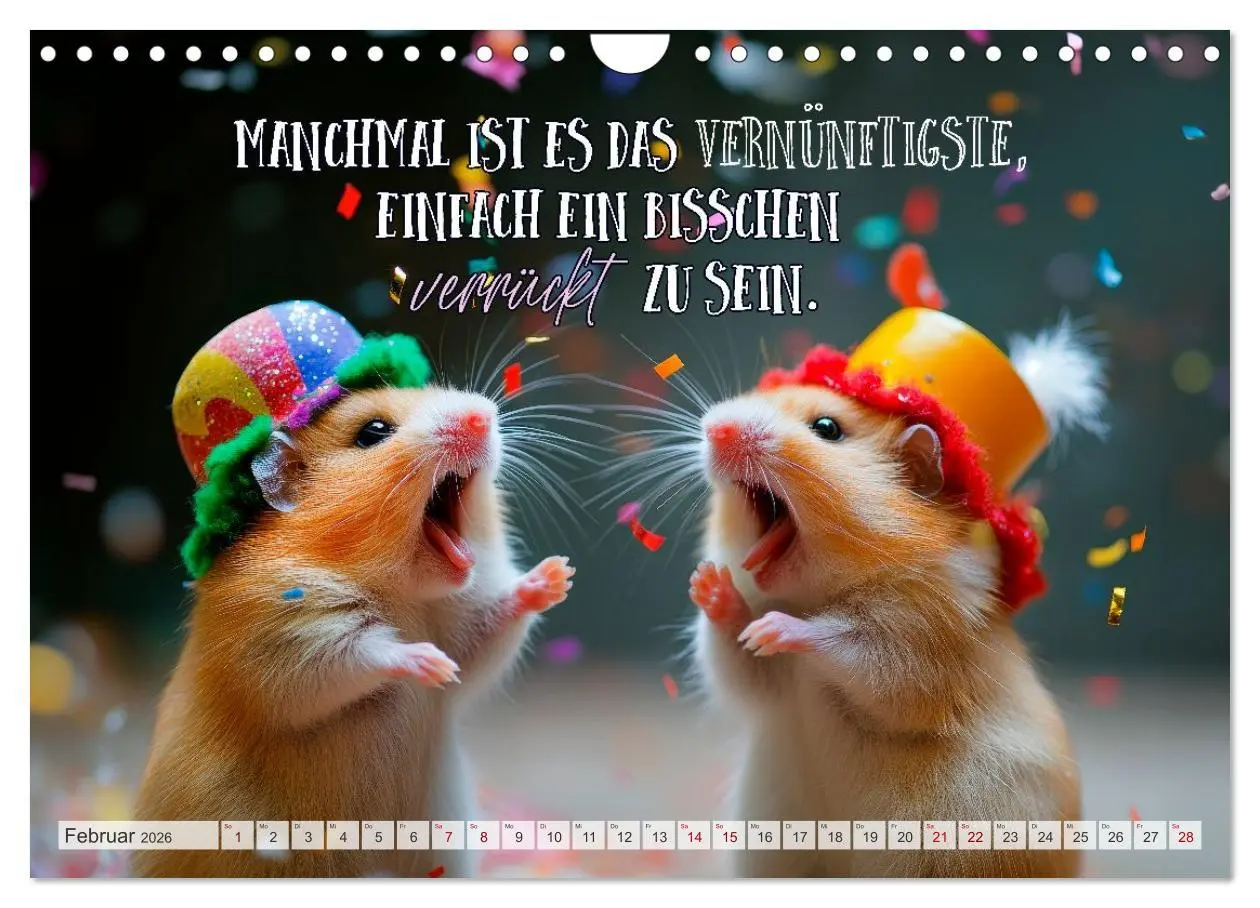 Bild: 9783457991381 | Hamsterhumor - Kleine Zuckerschnute, aber oho (Wandkalender 2026...