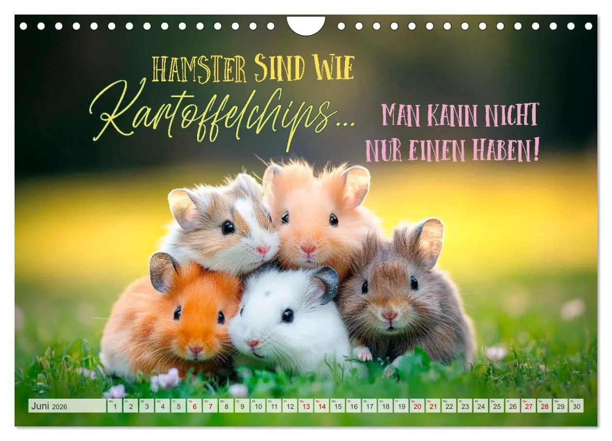 Bild: 9783457991381 | Hamsterhumor - Kleine Zuckerschnute, aber oho (Wandkalender 2026...