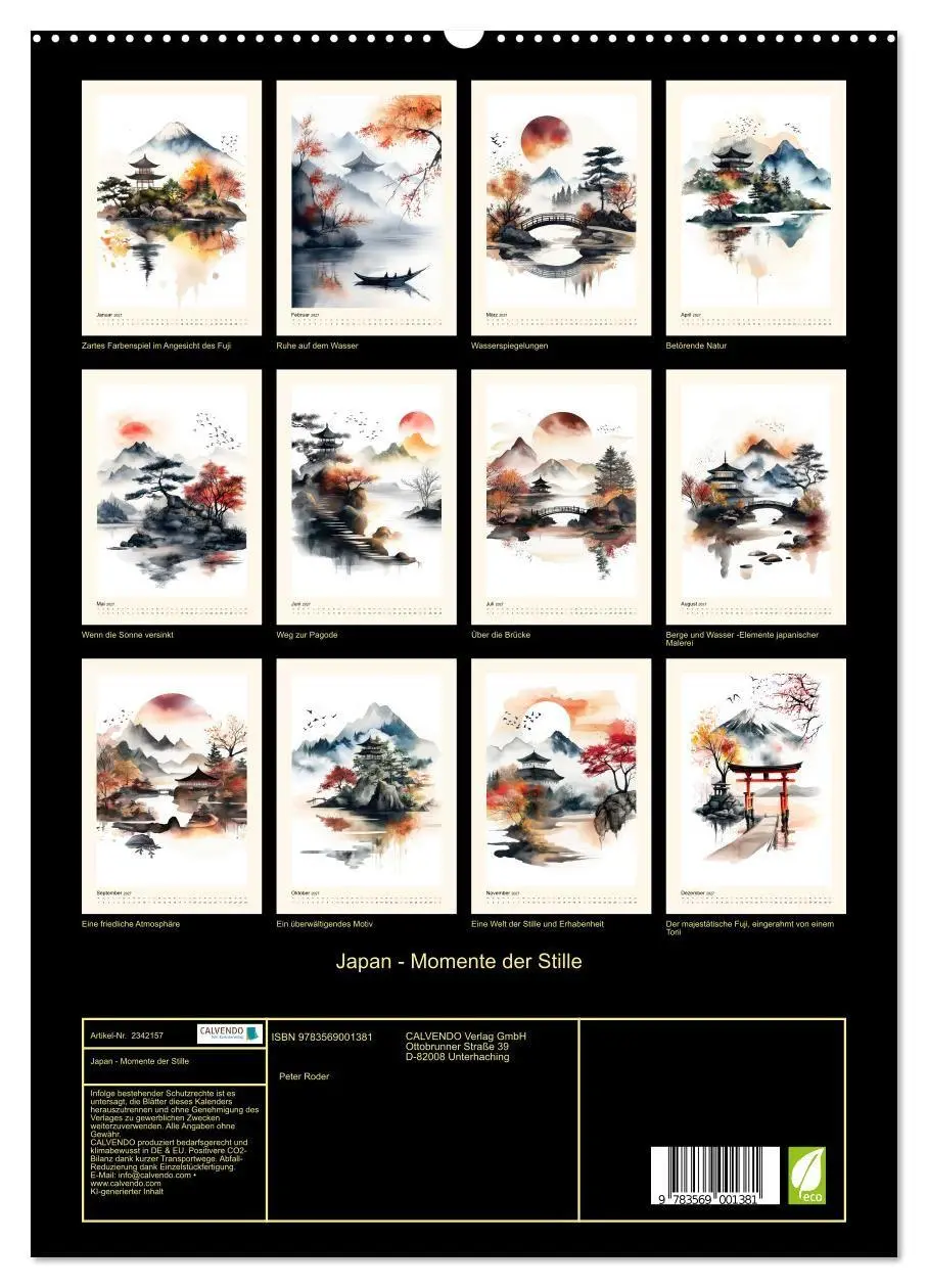 Bild: 9783569001381 | Japan - Momente der Stille (hochwertiger Premium Wandkalender 2027...