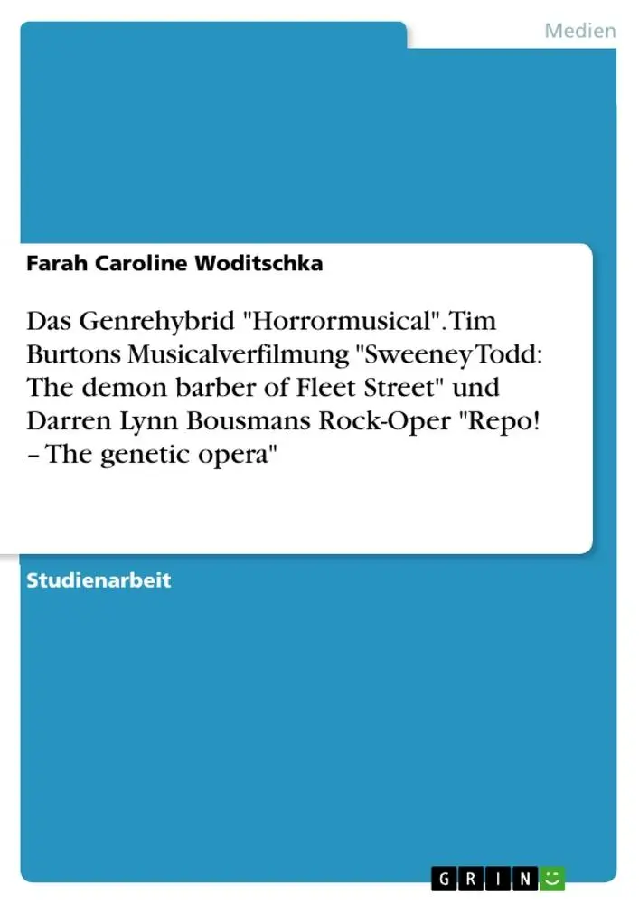 Cover: 9783656741381 | Das Genrehybrid "Horrormusical". Tim Burtons Musicalverfilmung...