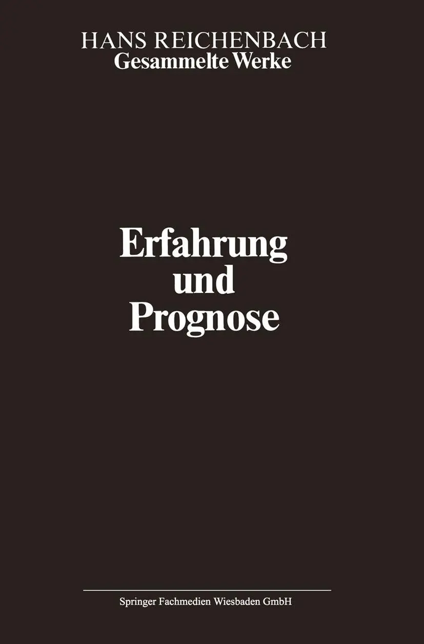 Cover: 9783663121381 | Erfahrung und Prognose | Hans Reichenbach | Taschenbuch | xii | 2014